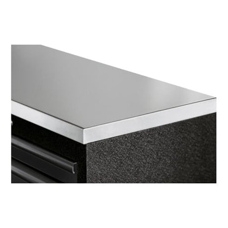 KRAFTWERK MOBILIO BLK 7er Unterschrank-Kombi KW-3964M-BLK-IX – 27 Schubladen, Edelstahl-Arbeitsplatte & maximale Flexibilität - KW-3964M-BLK-IX