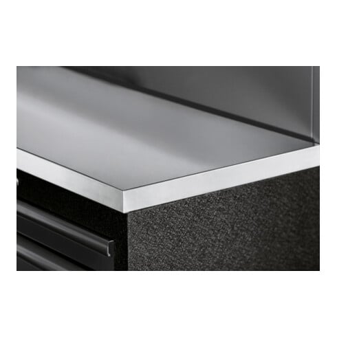 KRAFTWERK MOBILIO BLK 7er Eck-Kombi KW-3964P-BLK-IX – Edelstahl-Werkstattlösung mit 26 Schubladen für maximale Effizienz - KW-3964P-BLK-IX