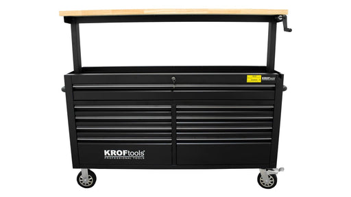 KROFtools Robuster 61" Werkstattwagen mit 9 Schubladen und Hebearbeitsplatte - Tools.de TP Profishop GmbH