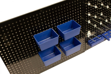 KROFtools Set/Bausatz mit zwei perforierten Platten/Metallwänden und 32 Zubehörteilen - ideal für Werkstattorganisation - 8685 - Tools.de TP Profishop GmbH