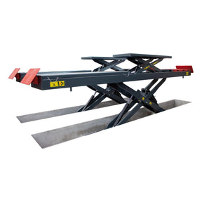 KROFtools Unterflur 3.5t Profi Scherenhebebühne mit integriertem Achsfreiheber, LED Beleuchtung / Radfreiheber / 3500kg 400V Hebebühne / hydraulische Scherenhebebühne Modell 9824 - Tools.de TP Profishop GmbH