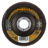 Rhodius Fächerscheibe abgeschrägt Ø115, 22mm, K80 R202680