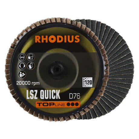 Rhodius Fächerscheibe Roloc, Ø75mm, K120, 3x R395056