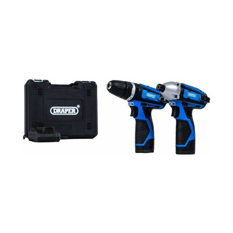 Draper Tools Mini-Akku-Schlagschrauber + Schlagbohrmaschine 12V, inkl. 2 Batterien D08757