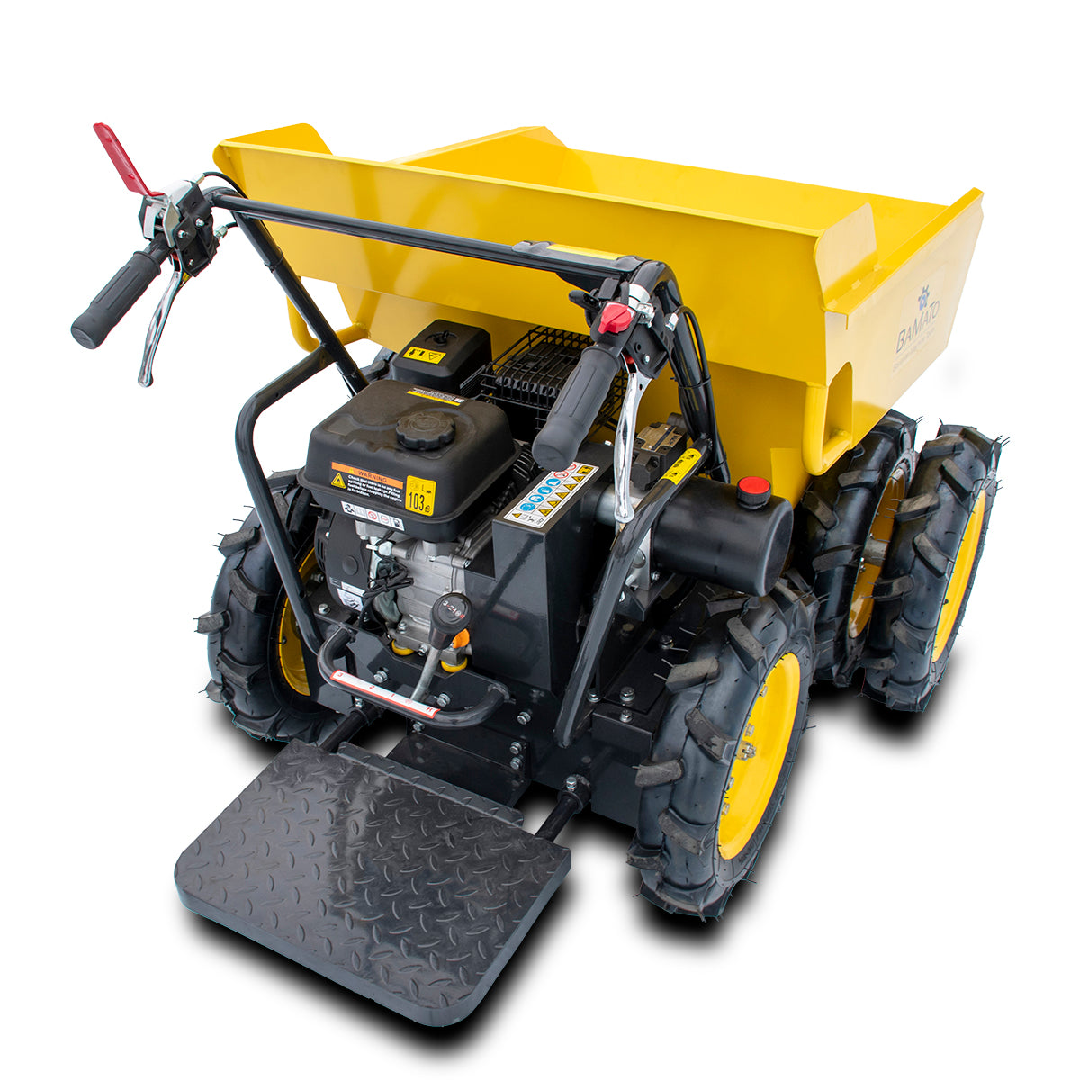 BAMATO Mini Raddumper MTR-300R – 300 Kg Zuladung, Allrad, 6,5 PS, Perfekt Für Garten & Bau