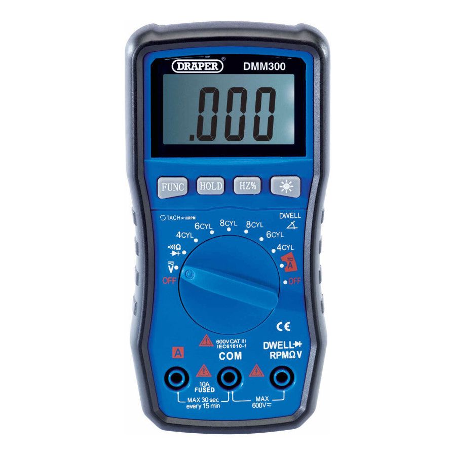 Draper Tools Multimeter 2A-10A, 200MV-600V D41821