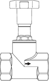 Oventrop Gradsitzventil Baureihe 2 mit Stellungsanzeige PN 25 DN 15 R 1/2 Z IG