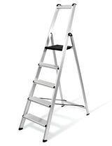 VITO Profi Stehleiter mit 8 Trittstufen - Aluminiumleiter, Haushaltsleiter - Trittleiter