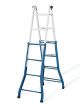 VITO robuste Stahlleiter 2x8 Sprossen - Mehrzweckleiter 3,30 m