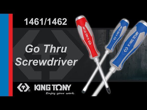 KING TONY Profi-Werkzeuge - PHILLIPS®-Schraubendreher, durchgehende Klinge - PH1 14610103R