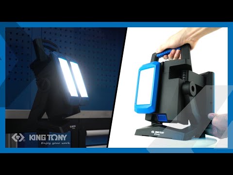 KING TONY Profi-Werkzeuge - 30W LED-Wiederaufladbarer Scheinwerfer Doppelkopf 9TA45AA