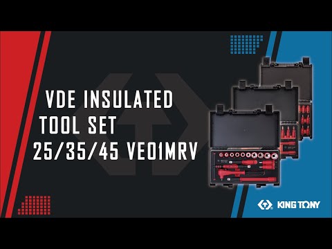 KING TONY Profi-Werkzeuge - 1/4" Steckschlüssel-Set, isoliert 18tlg. 25VE01MRV