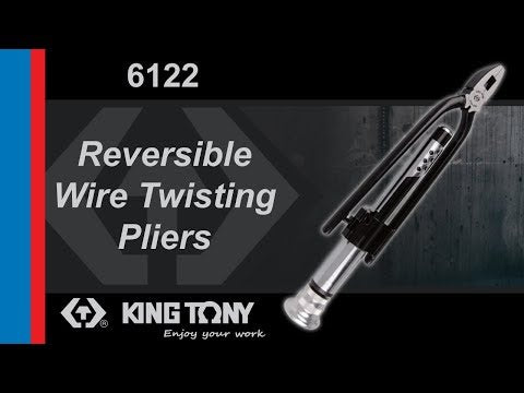 KING TONY Profi-Werkzeuge - Automatische Drahtzwirbelzange, umkehrbar 9° - 225 mm 612209X
