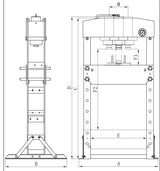 BERNARDO Pneumatische Werkstattpressen – Modell PWK 100 F