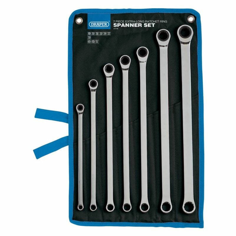 Draper Tools Ringschlüsselsatz, extra lang, 7-teilig D27778