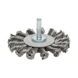 Deltach Tellerbürste 75mm, Stift 6mm, 15.000rpm, geflochten 735312