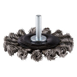 Rhodius Tellerbürste 75mm, Stift 6mm, 20000U/min, geflochten R353365