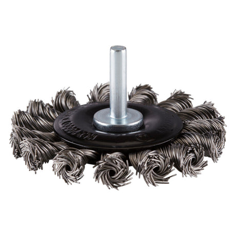 Rhodius Tellerbürste 75mm, Stift 6mm, 20000U/min, geflochten R353365