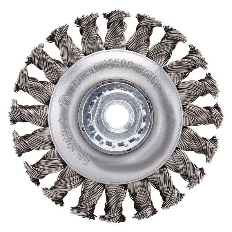 Rhodius Tellerbürste Ø115mm, M14, 12500rpm, geflochten R353364