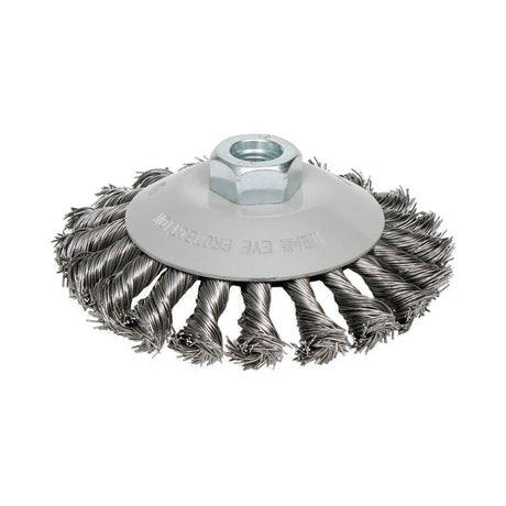 Deltach Tellerbürste konisch 100mm, M14, 12.500rpm, geflochten 735363