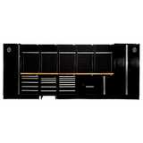 BUNKER Deep - 61cm tiefe Werkstatteinrichtung Set mit Arbeitsplatte aus Massivholz, 25tlg - 561301