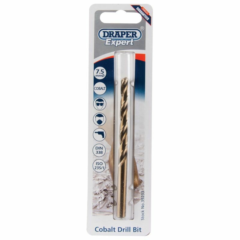 Draper Tools Spiralbohrer 7,5 mm, Kobalt D39233