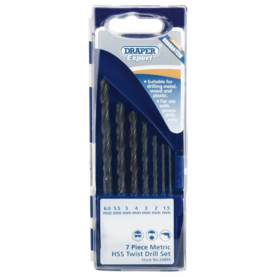 Draper Tools HSS-Spiralbohrer-Satz, 7-teilig D24899