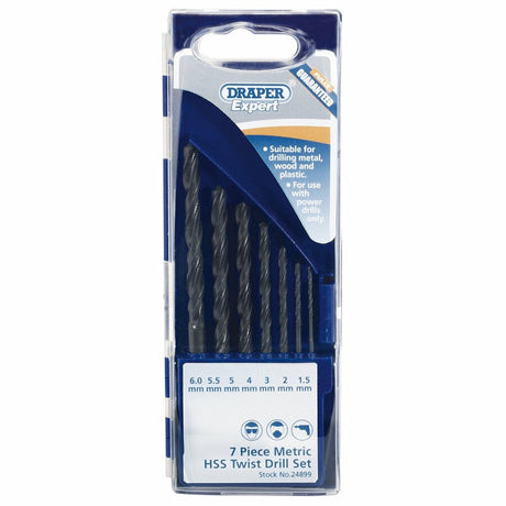 Draper Tools HSS-Spiralbohrer-Satz, 7-teilig D24899
