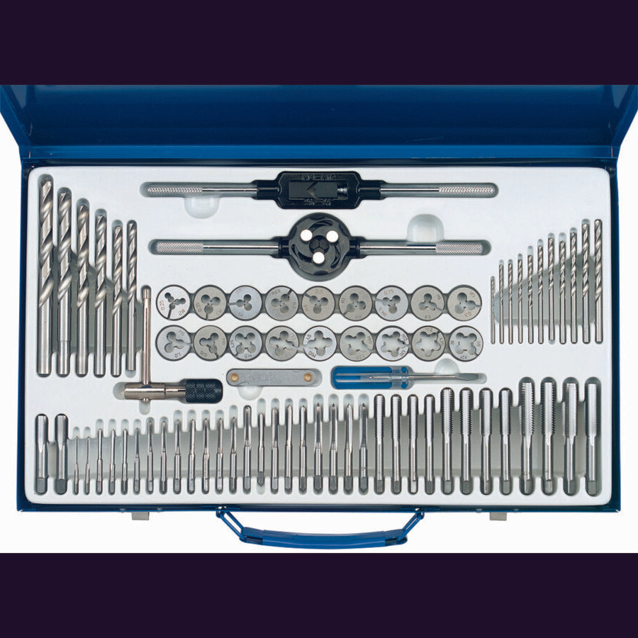 Draper Tools Gewindebohrer- und Schneidsatz, metrisch und BSP, 76-tlg. D79205