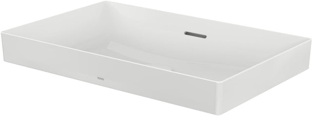 TOTO LINEARCERAM Aufsatzwaschtisch 600 mm, ohne Hahnloch, mit Überlauf, weiß
