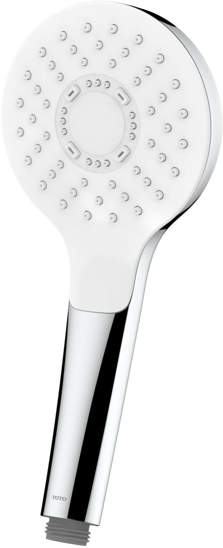 TOTO Handbrause 110 mm rund weiß/chrom – wassersparend mit Antikalksystem