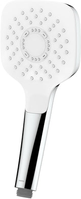 TOTO Handbrause 110 mm eckig weiß/chrom – wassersparend mit Antikalksystem