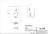 TOTO Brausethermostat Unterputz mit Start/Stopp-Funktion chrom – thermostatische Präzision