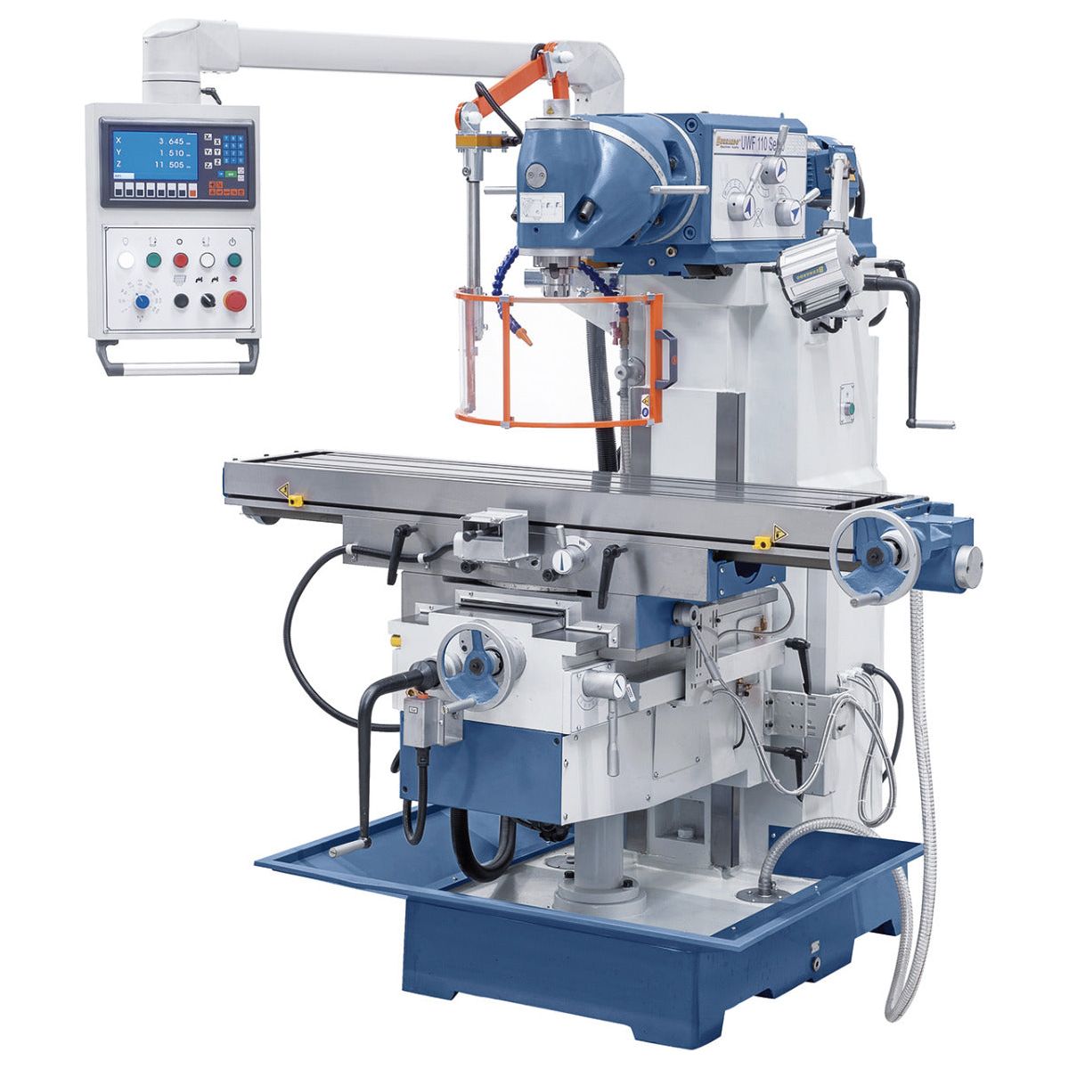 BERNARDO Universalfräsmaschine mit Servoantrieb – Modell UWF 110 Servo - 1000 inkl. 3-Achs-Digitalanzeige ES-12 H *