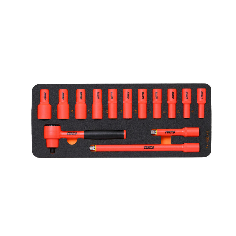 VDE 3/8" Steckschlüsselsatz, 14-tlg., M-Modul
