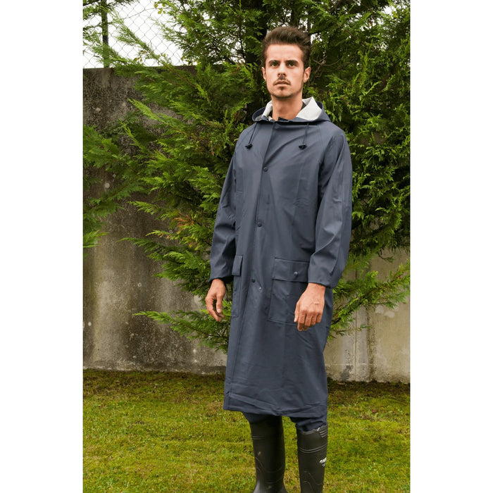 VITO blauer Mackintosh, Regenmantel, Regenmantel mit Kapuze, Regenjacke, Regenponcho wasserdicht M bis XXL - VICPU