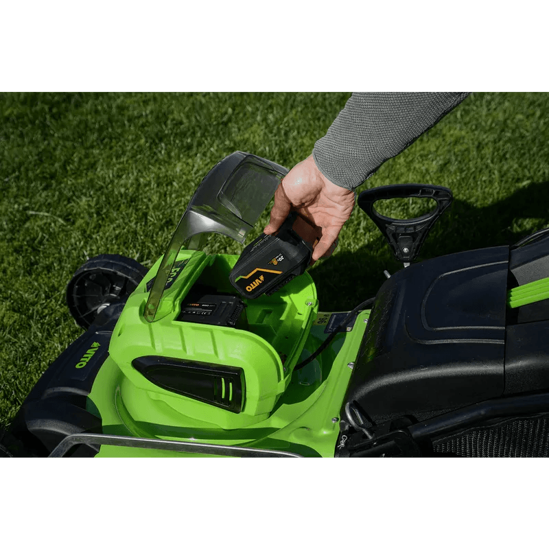 VITO Akku Rasenmäher 40V - für große Flächen bis zu 450m² - bürstenloser Motor - 40L Fangkorb - 40,5cm Schnittbreite - 6 einstellbare Schnitthöhen von 25-75mm - VIBCMRSFL40 - Tools.de TP Profishop GmbH