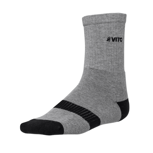 VITO Arbeitssocken - 1 Paar - Everyday Cool - bequeme Socken für jeden Tag - perfekt für die Arbeit - hoher Baumwollanteil - grau/schwarz - Security - Tools.de TP Profishop GmbH