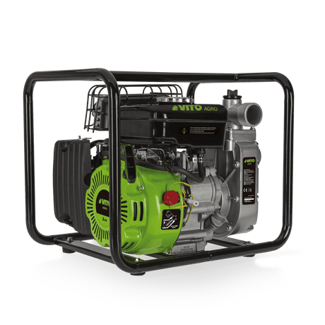 VITO Benzin-Wasserpumpe 1,5" - Metallrahmen für Schutz und Transport - mit Gummifüßen - Garden - Agro - VIMB15A - Tools.de TP Profishop GmbH