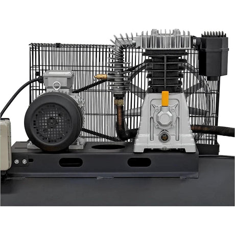 VITO Black Series Kompressor 300 Liter 10 Bar 400V 5.5 PS - 10bar Betriebsdruck (max. 12bar) - 560L/Min - Luftkompressor 300L Kessel - Ölgeschmiert - 2-Zylinder Druckluftkompressor (300B) - Tools.de TP Profishop GmbH