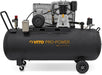 VITO Black Series Kompressor 300 Liter 10 Bar 400V 5.5 PS - 10bar Betriebsdruck (max. 12bar) - 560L/Min - Luftkompressor 300L Kessel - Ölgeschmiert - 2-Zylinder Druckluftkompressor (300B) - Tools.de TP Profishop GmbH