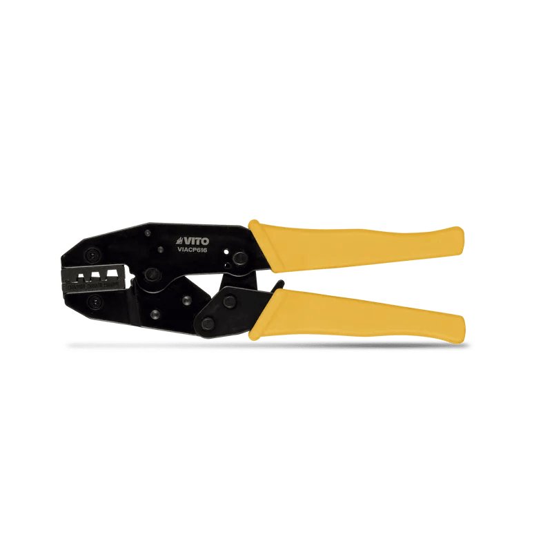 VITO Crimpzange für 6-16mm² Kabelschuhe - Professionelles Werkzeug mit Ratschenfunktion - Hand Tools - VIACP616 - Tools.de TP Profishop GmbH