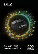 VITO EGO GARDEN PACK - 4-teiliges Akku-Set: Bürstenlose Kettensäge, Akkus und Doppel-Ladegerät - 40V - kabellose Freiheit mit unserem EGO-Akkusystem - PACK3EGOGARDEN - Tools.de TP Profishop GmbH