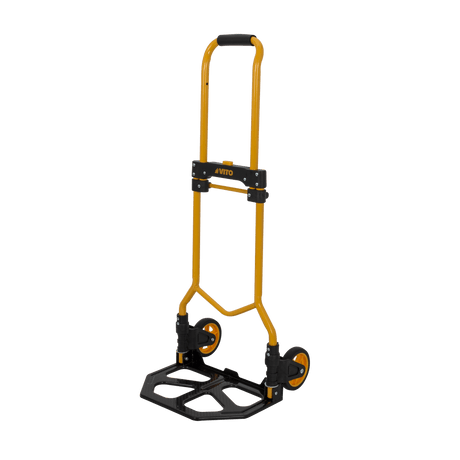 VITO Faltbare Sackkarre | 80kg Tragkraft | Handkarre zum klappen - Transportkarre | klappbar | Tragkraft 80 kg | robuste Sackkarre | große Schaufel | Stapelkarre mit Vollgummi-Bereifung VICTD80 - Tools.de TP Profishop GmbH