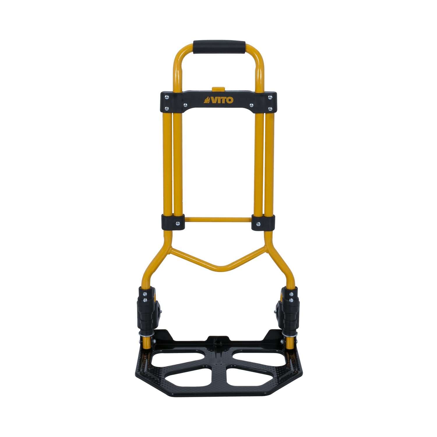 VITO Faltbare Sackkarre | 80kg Tragkraft | Handkarre zum klappen - Transportkarre | klappbar | Tragkraft 80 kg | robuste Sackkarre | große Schaufel | Stapelkarre mit Vollgummi-Bereifung VICTD80 - Tools.de TP Profishop GmbH