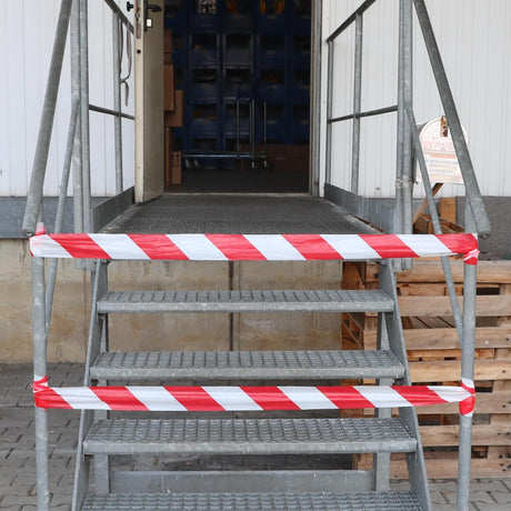 VITO Flatterband Rolle 200m x 70mm - Absperrband, Warnband, Markierungsband, Trassenband, Absperrungsband, Sperrband - rot/weiß im Karton - nicht klebend - Security - VIFM200 - Tools.de TP Profishop GmbH