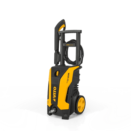 VITO Hochdruckreiniger 1300w Aluminium Induktions-Motor max. Druck 115 bar, max. Fördermenge 390 l/h, Schwarz/Gelb, 5 Meter Schlauch, 5 Meter Kabel - (VIML115WR1) - Tools.de TP Profishop GmbH