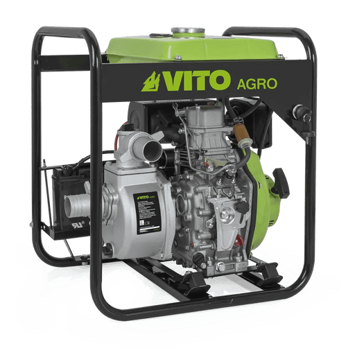 VITO Leistungsstarke 5 PS Dieselmotor-Wasserpumpe 2 Zoll - 30m Förderhöhe, Elektrostart, 30.000 L/h Durchfluss - Ideal für Bewässerung & Transfe - Tools.de TP Profishop GmbH