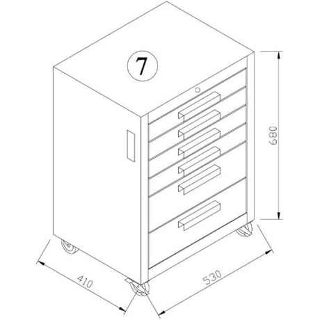 VITO Männerküche - 11-TLG Werkstatteinrichtungs Set mit Schubladen ca. 255 x 50 x 200 cm, Garage Werkstatteinrichtung, Werkbank, Werkzeugschrank, Werkbank mit Holzarbeitsplatte - (VIAGC2) - Tools.de TP Profishop GmbH