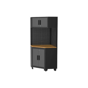 VITO Männerküche - Eckmodul - Werkstatteinrichtungs Set mit Schubladen 5-TLG ca. 83.5 x 83.5 x 200 cm, Garage Werkstatteinrichtung, Werkzeugschrank, Werkbank mit Holzarbeitsplatte - (VIACGC) - Tools.de TP Profishop GmbH